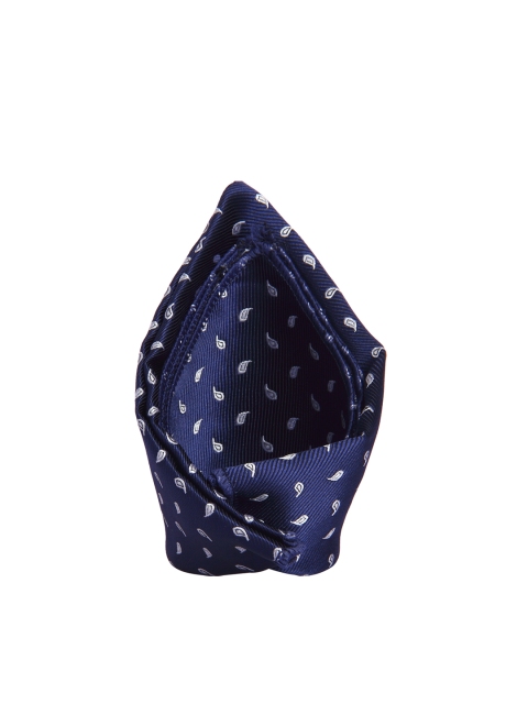 

Tossido Navy Paisley Pattern Pocket Square, Navy blue