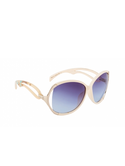 

Ted Smith Women Blue Lens & Gold-Toned Cateye Sunglasses with UV Protected Lens