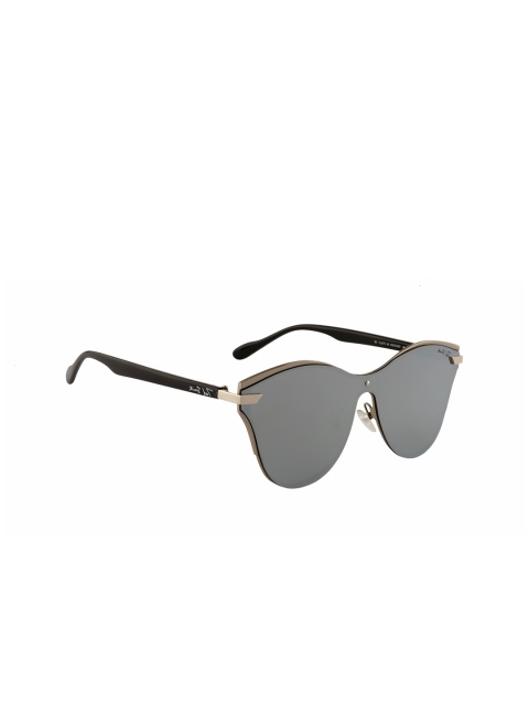 

Ted Smith Women Grey Lens & Silver-Toned Cateye Sunglasses with Polarised Lens