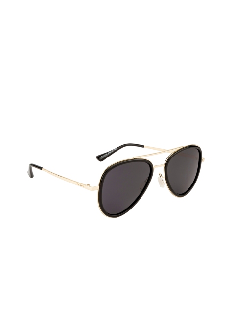 

Ted Smith Unisex Grey Lens & Black Aviator Sunglasses with Polarised Lens