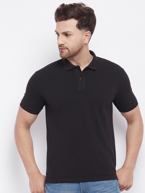 

HARBORNBAY Men Black Polo Collar T-shirt