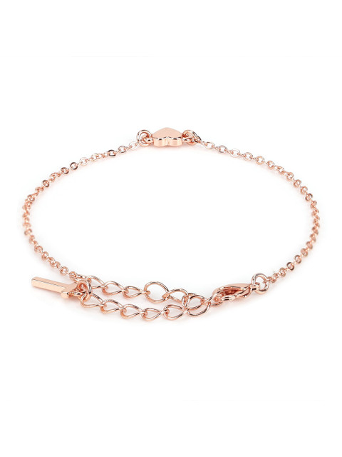 

Ted Baker Women Rose Gold Plated Heart Charm Bracelet
