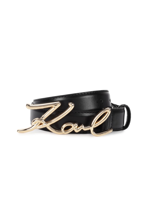 

LAGERFELD Women Black Leather Belt