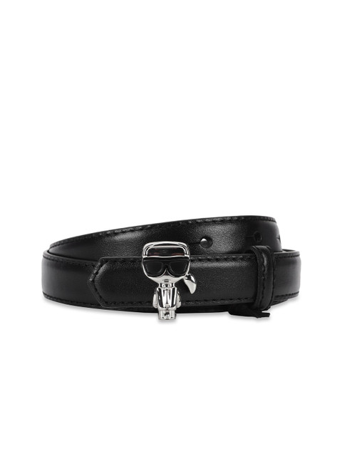 

LAGERFELD Women Black Leather Belt