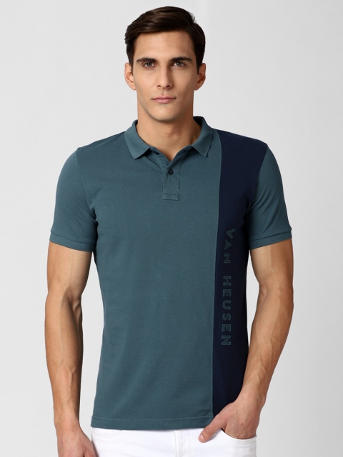 

Van Heusen Sport Men Green & Blue Polo Collar T-shirt