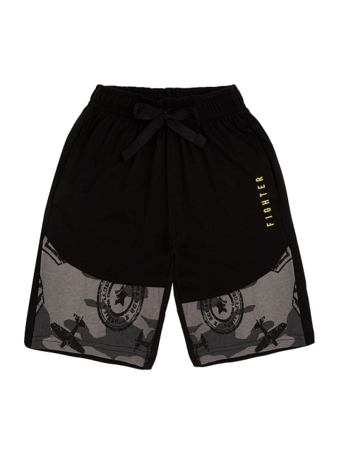 

Sweet Dreams Boys Black & Grey Printed Shorts