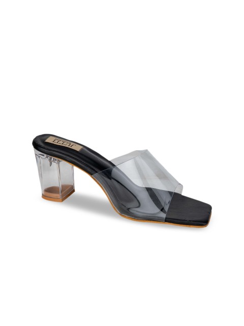

Jutti Express Black PU Block Sandals