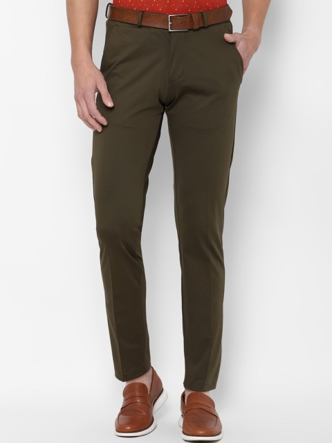 

Allen Solly Men Olive Green Slim Fit Chinos Trousers