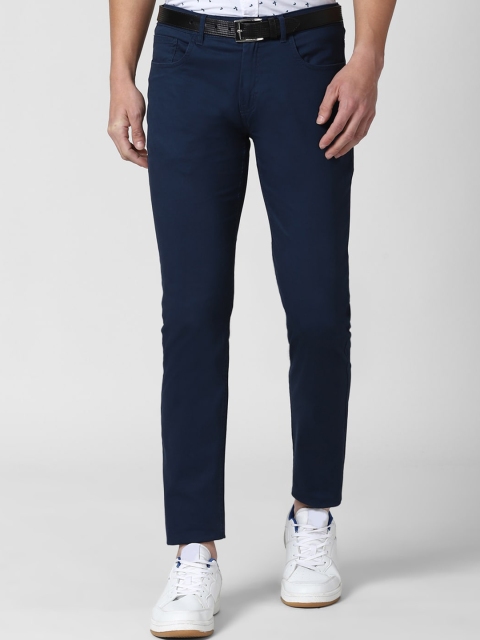 

Peter England Casuals Men Navy Blue Solid Slim Fit Chinos