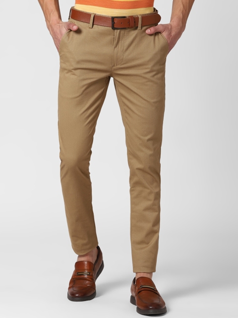 

Peter England Casuals Men Khaki Solid Slim Fit Trousers