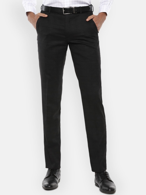 

Van Heusen Men Black Slim Fit Trousers