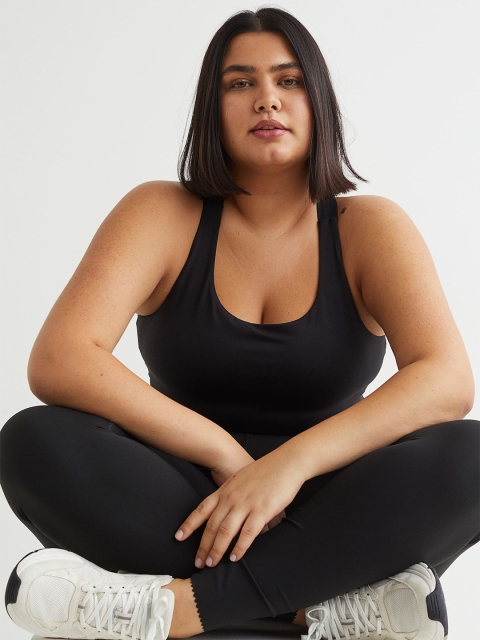 

H&M+ Black High Support Sports Bra - 1030025001