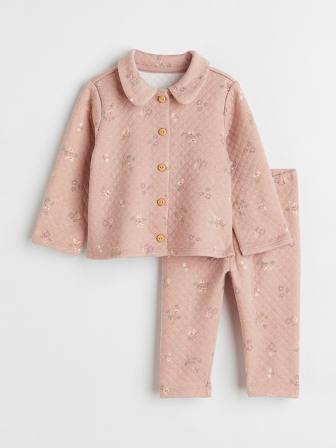 

H&M Girls Pink & White 2-Piece Jacket and Trousers Set