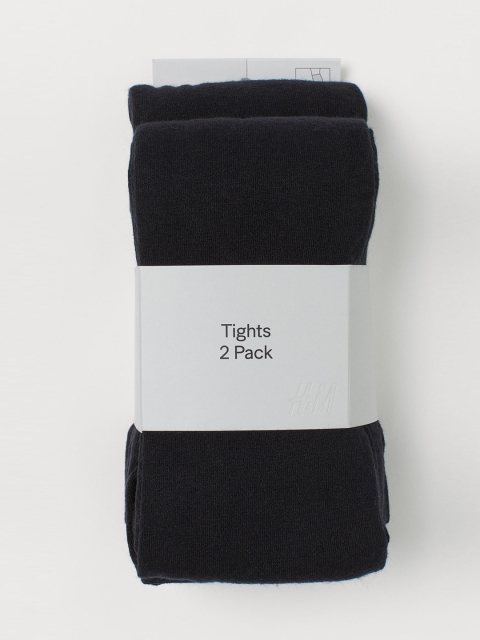 

H&M Women Black 2-Pack Acrylic Tights