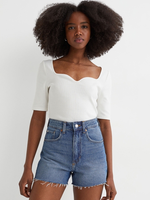 

H&M Women Blue Denim Shorts