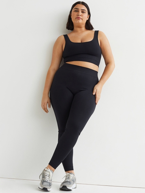 

H&M Woman Black H&M+ Seamless sports tights