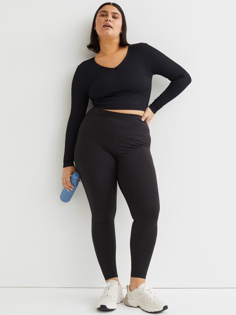 

H&M Woman Black H&M+ High Waist Sports tights