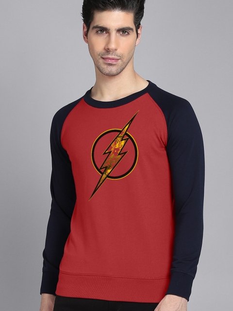 

Free Authority Men Red Flash Printed Sweatshirt