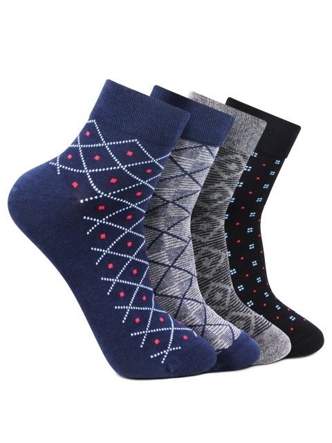 

Bonjour Men Pack Of 4 Assorted Ankle-Length Socks