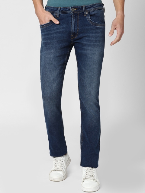 

Peter England Casuals Men Navy Blue Heavy Fade Jeans