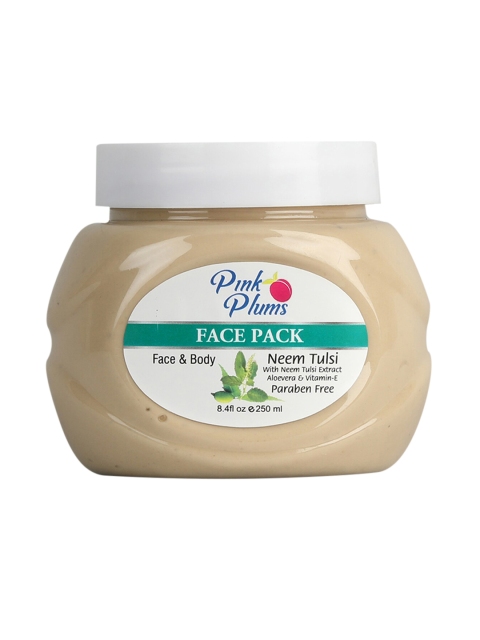 

Pink Plums Paraben Free Neem Tulsi Face Pack 250 ml, Beige