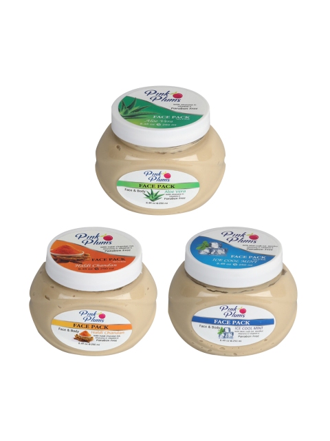

Pink Plums Unisex Aloevera & Ice Cool Mint Face & Body Face Pack, Multi