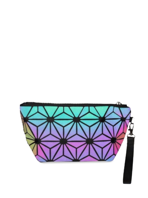 

FabSeasons Multicoloured Geometric Embellished PU Structured Sling Bag with Cut Work, Multi