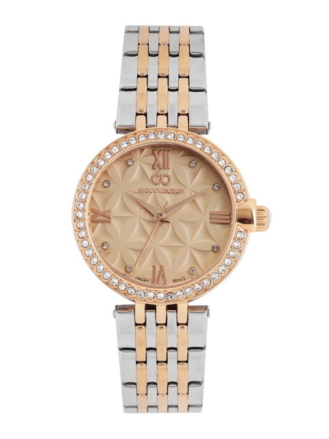 

GIO COLLECTION Women Rose Gold-Toned Embellished Analogue Watch G2025-22