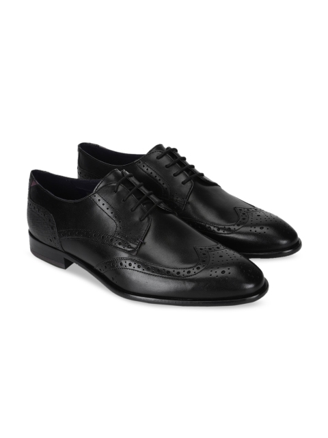 

Ted Baker Men Black Perforations Leather Brogues