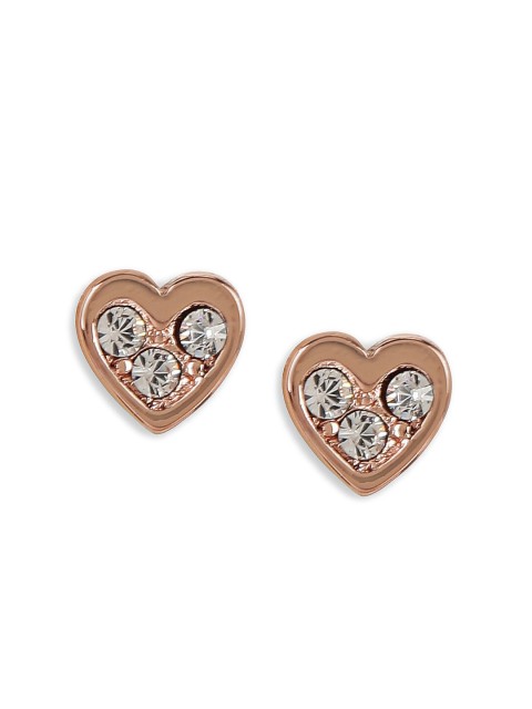 

Ted Baker Women Set of 2 Pink Rose Gold-Plated Stone Studded Studs Earrings