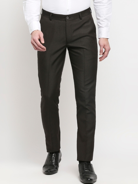 

Solemio Men Brown Relaxed Regular Fit Formal Trousers