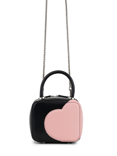 

MIRAGGIO Black PU Structured Handheld Bag with Tasselled