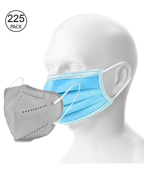 

OOMPH Pack of 100 Disposable 3 Ply & 20 KN95 / N95 Masks, Blue