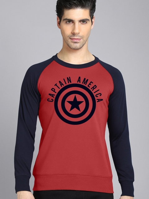 

Free Authority Men Red Captain America Printed Sweatshirt