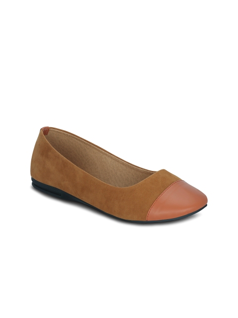 

Get Glamr Women Tan Brown Solid Ballerinas