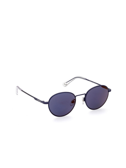 

DIESEL Unisex Blue Lens & Blue Round Sunglasses with UV Protected Lens DL0290 50 91X