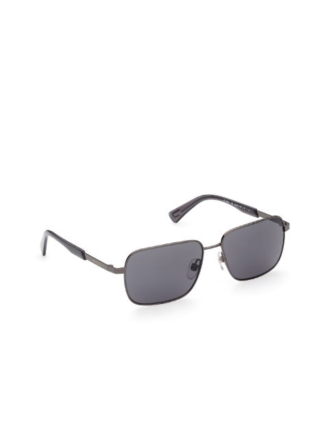 

DIESEL Men Grey Lens & Steel-Toned Square Sunglasses with UV Protected Lens DL0354 56 12A-