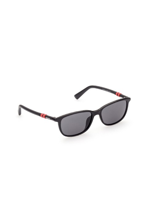 

DIESEL Unisex Grey Lens & Black Rectangle Sunglasses with UV Protected Lens DL0333 49 01A