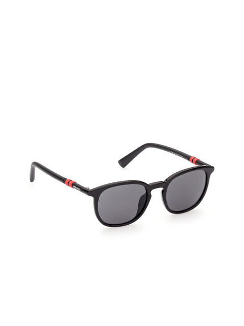

DIESEL Unisex Grey Lens & Black Oval Sunglasses with UV Protected Lens DL0334 45 01A