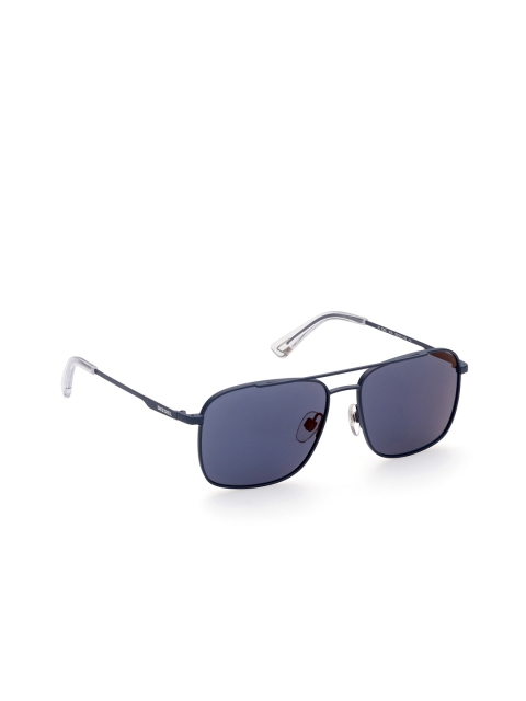 

DIESEL Men Blue Lens & Blue Square Sunglasses with UV Protected Lens DL0295 55 91X