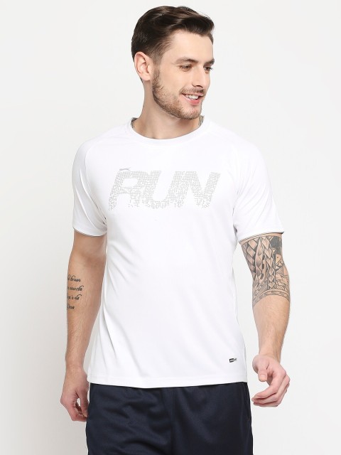 

Black Panther Men White Typography Printed Applique Running T-shirt