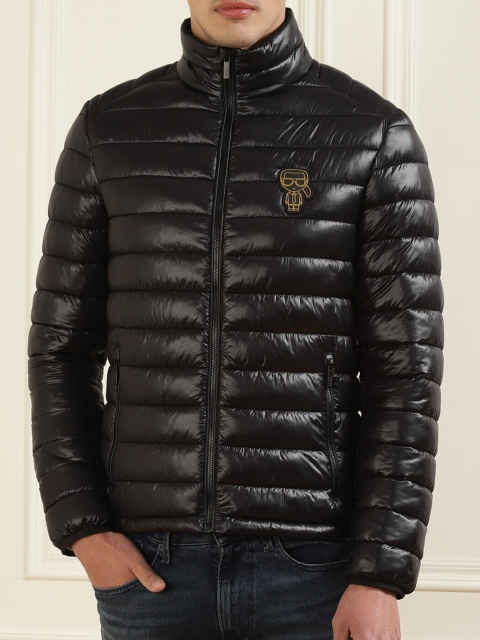 

LAGERFELD Men Black Water Repellent Puffer Jacket