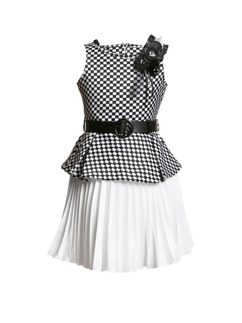 

Tiny Baby Girls Black Satin Fit & Flare Dress