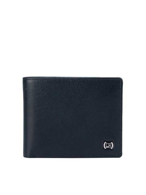 

Da Milano Men Blue Textured Leather Two Fold Wallet