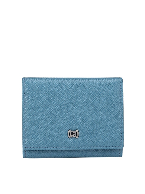 

Da Milano Men Blue Textured Two Fold Wallet
