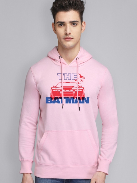 

Free Authority Men Peach Batman Printed Hooded Sweatshirt