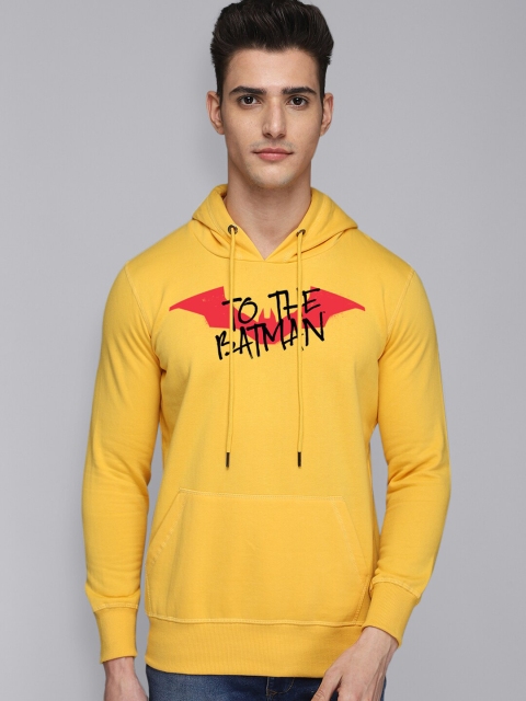 

Free Authority Men Yellow Batman Printed Hooded Sweatshirt