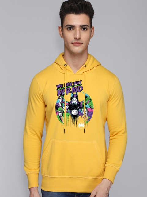 

Free Authority Men Yellow Batman Printed Hooded Sweatshirt