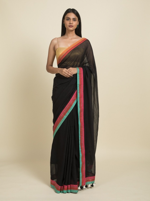 

Suta Black & Orange Pure Cotton Saree