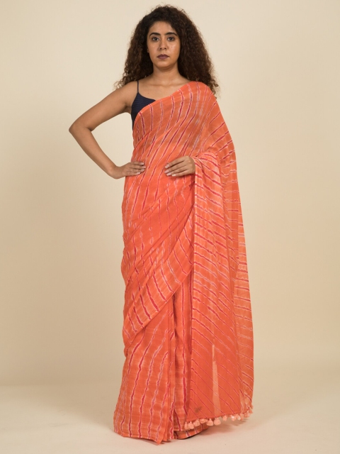 

Suta Orange & Magenta Leheriya Pure Cotton Saree